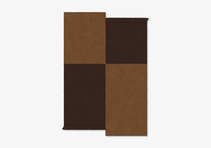 chocolate brown square shape out rug from marqqa 1