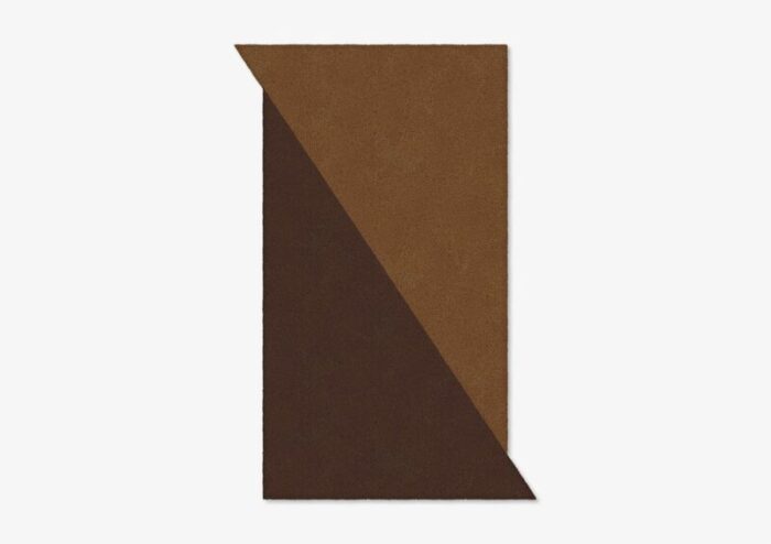 chocolate brown triangle shape out rug from marqqa 1