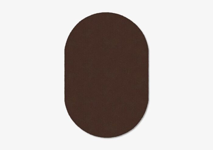 chocolate oval plain rug from marqqa 1