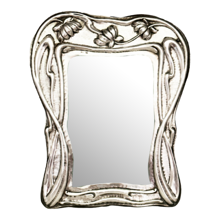 circa 1970 vintage italian sterling silver photo picture frame art nouveau style 9727