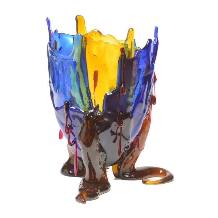 clear special extracolor clear light blue amber clear blue clear fuchsia vase by gaetano pesce for fish design 1