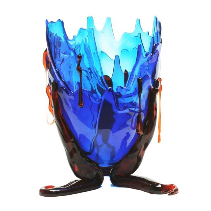 clear special extracolor clear light blue clear blue dark ruby vase by gaetano pesce for fish design 1