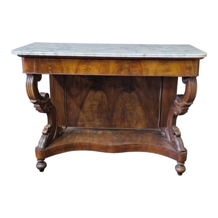 console table in inlaid walnut and maple 1771