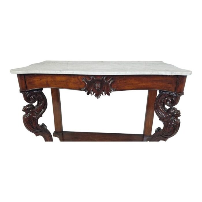 console table in wood and marble 2250