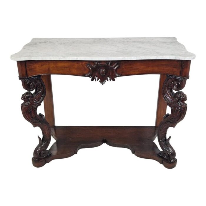 console table in wood and marble 4406 1