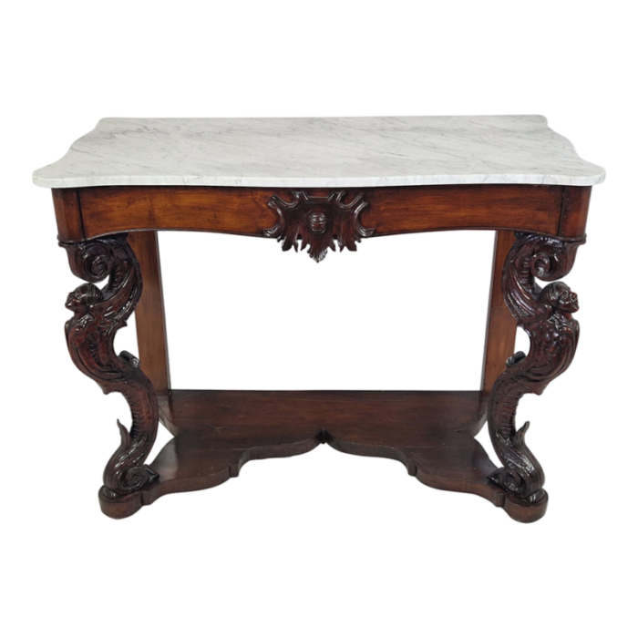 console table in wood and marble 4551