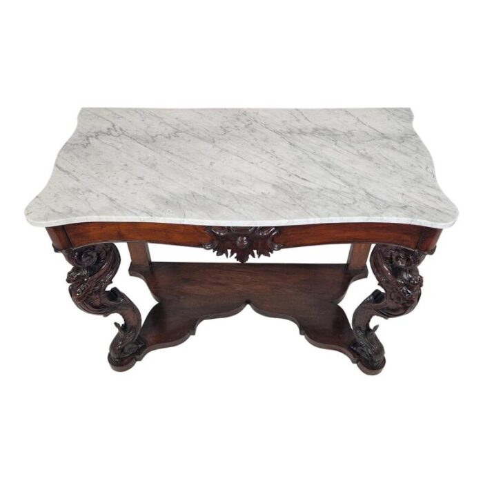 console table in wood and marble 6785