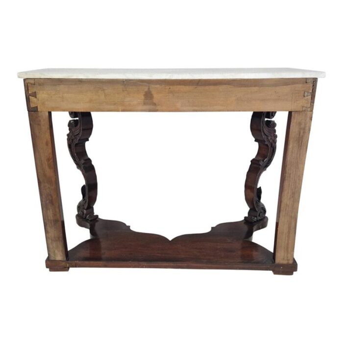 console table in wood and marble 7058