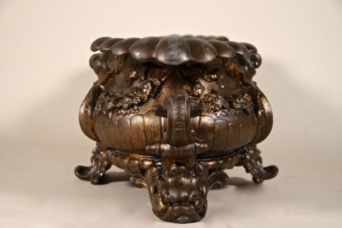 copper plated metal planter italy 1860s 11