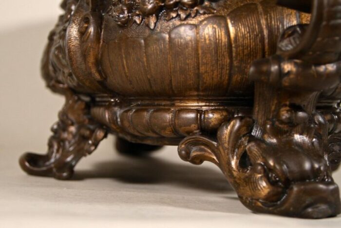 copper plated metal planter italy 1860s 13