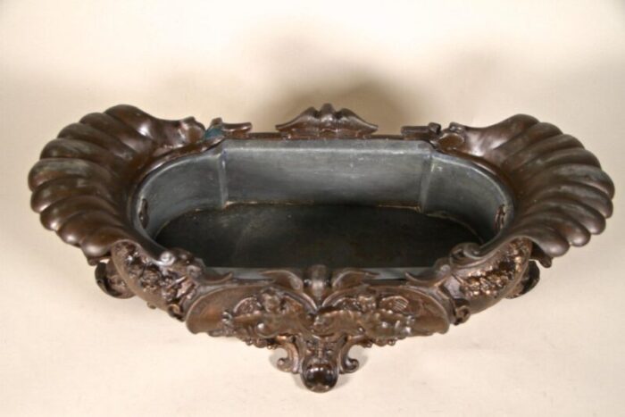 copper plated metal planter italy 1860s 5