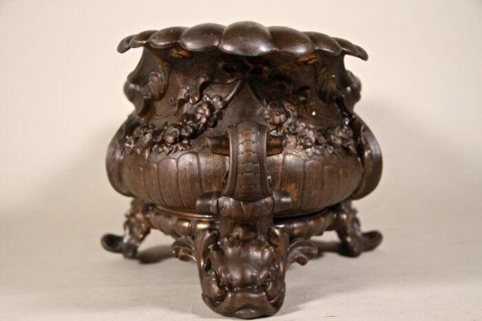 copper plated metal planter italy 1860s 6