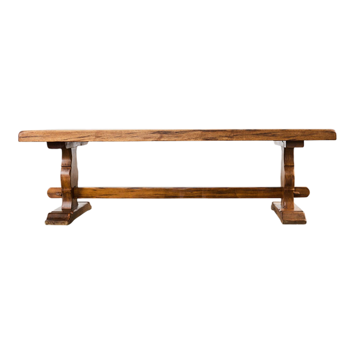 country french provincial walnut farmhouse trestle dining table 3364