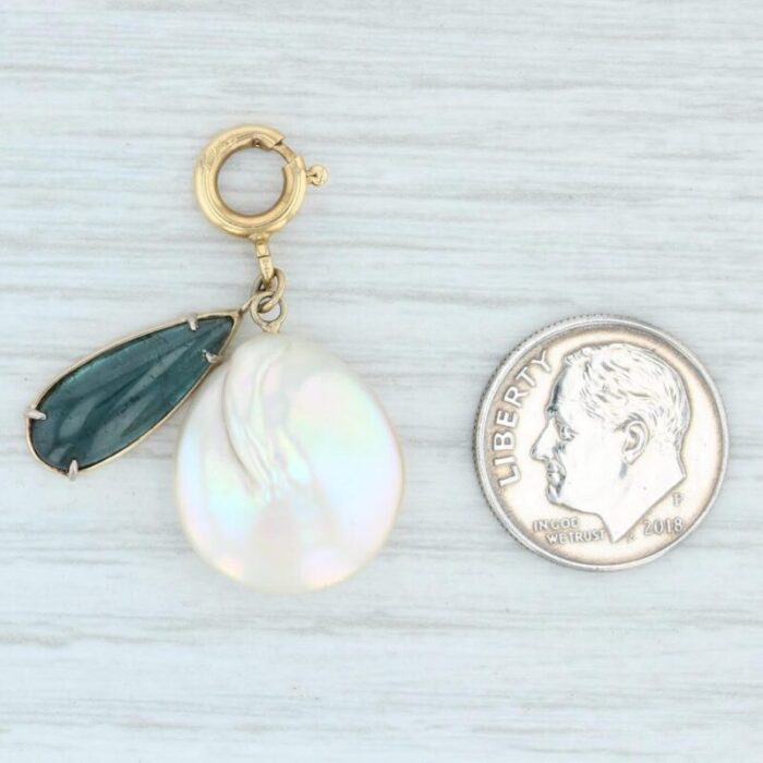 cultured pearl indicolite charm 18k gold gemstone drop nordstrom pendant 7564