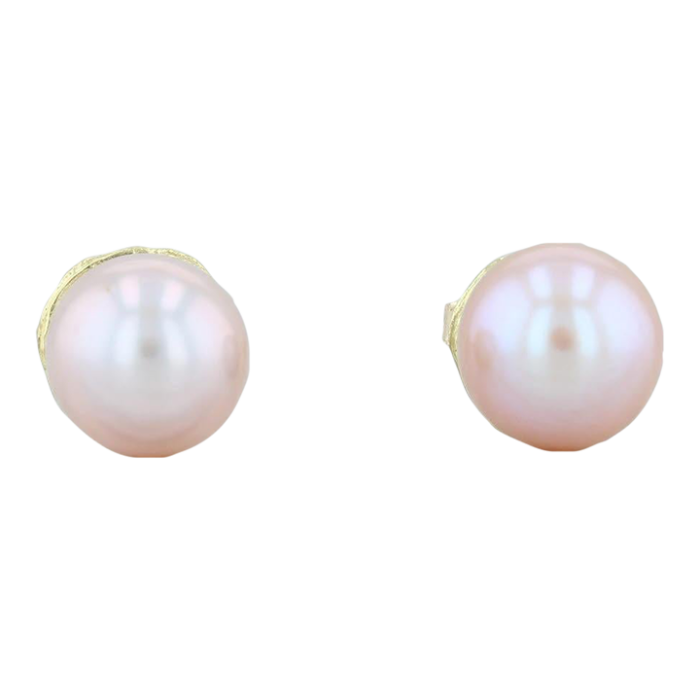 cultured pink pearl stud earrings 14k yellow gold pierced nordstrom 2 pieces 4396