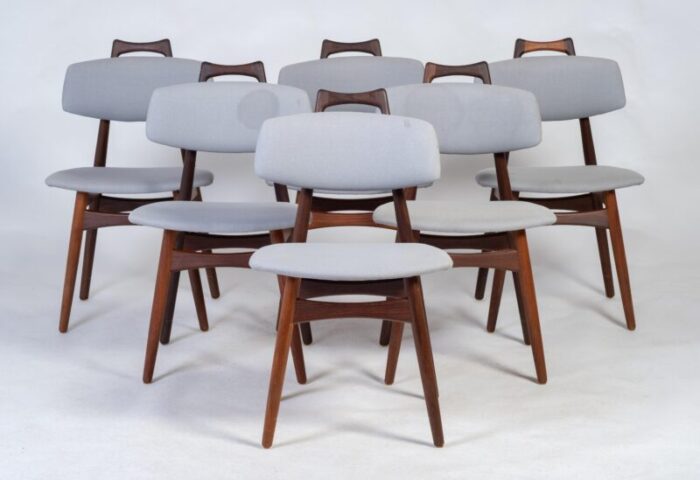 danish dining chairs in teak by ib kofoed larsen 1960s set of 6 4376