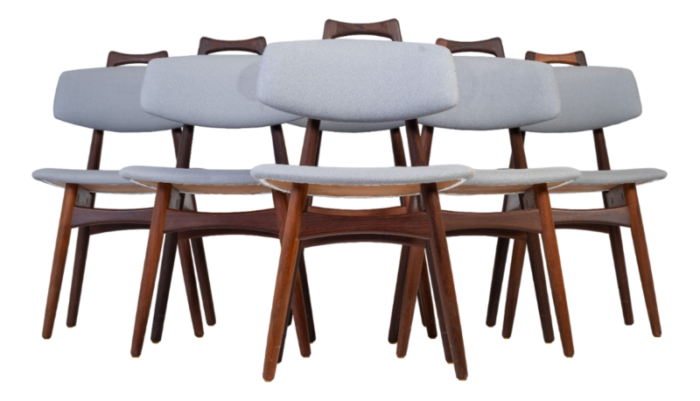 danish dining chairs in teak by ib kofoed larsen 1960s set of 6 4934