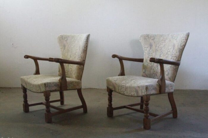 danish lounge chair 1940s set of 2 3224