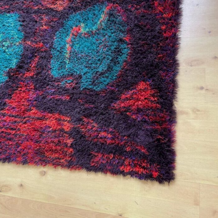 danish modern wool rya denmark no 2 rug tapestry by hojer export wilton 1960s 14