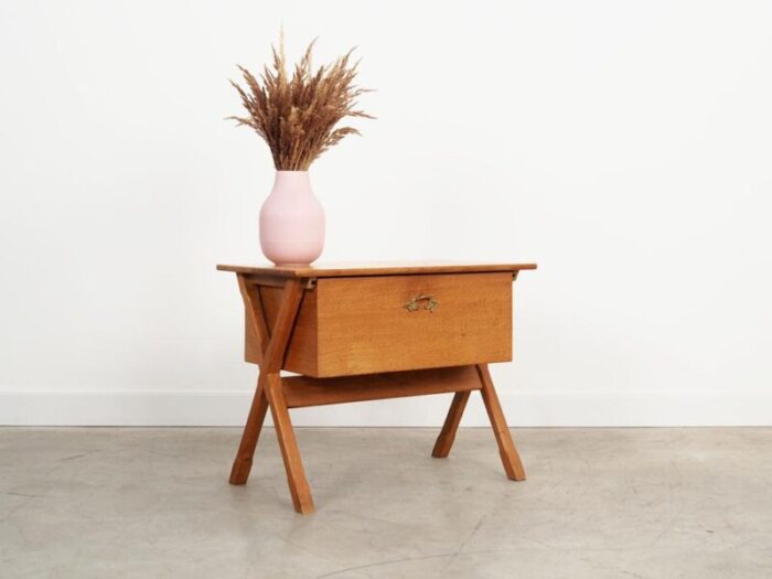 danish oak sewing table by henning kjrnulf 1960s 0449