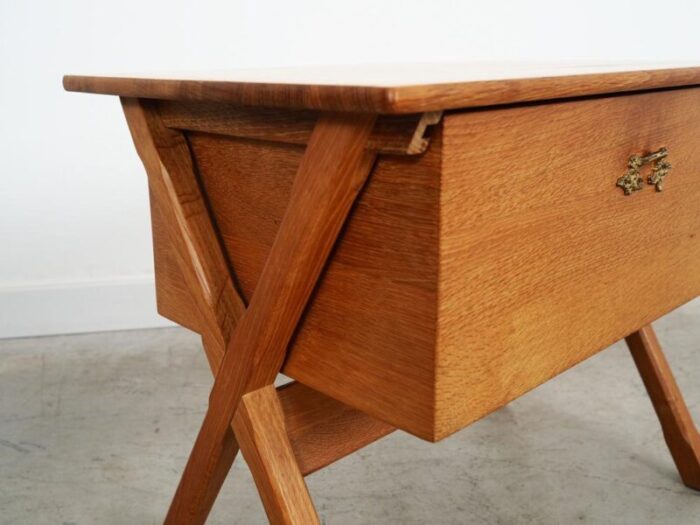 danish oak sewing table by henning kjrnulf 1960s 2399