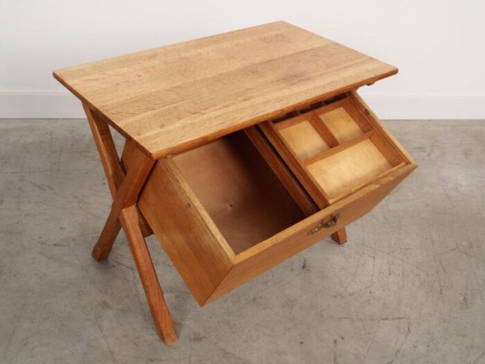 danish oak sewing table by henning kjrnulf 1960s 4740