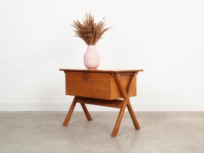 danish oak sewing table by henning kjrnulf 1960s 8094