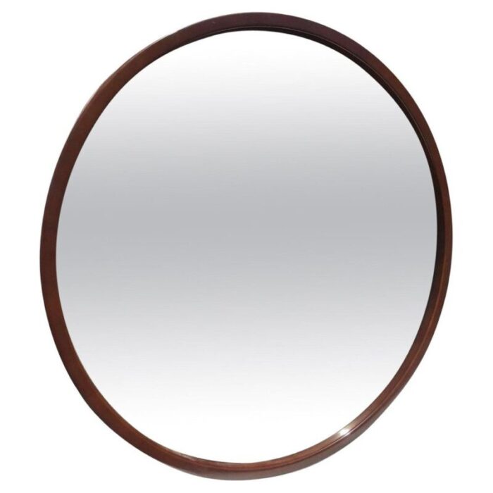 danish style lacquered wood mirror 1970s 1