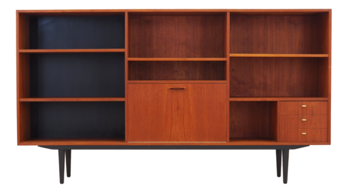 danish teak bookcase 1970s 1586