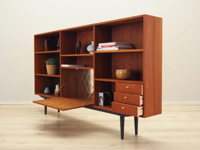 danish teak bookcase 1970s 9134