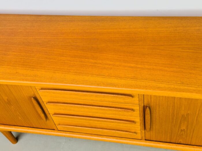 danish teak sideboard with tambour doors from cfc silkeborg 1970s 0488