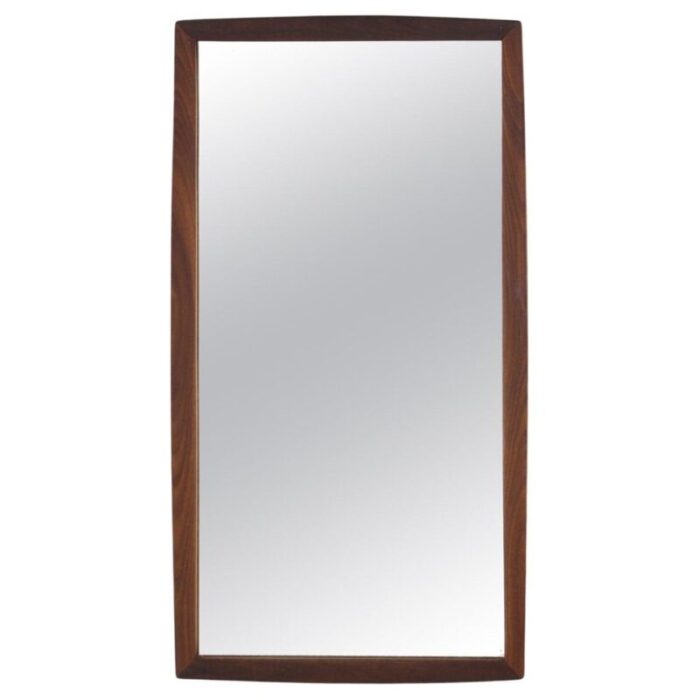 danish teak wall mirror 1970s 1 1