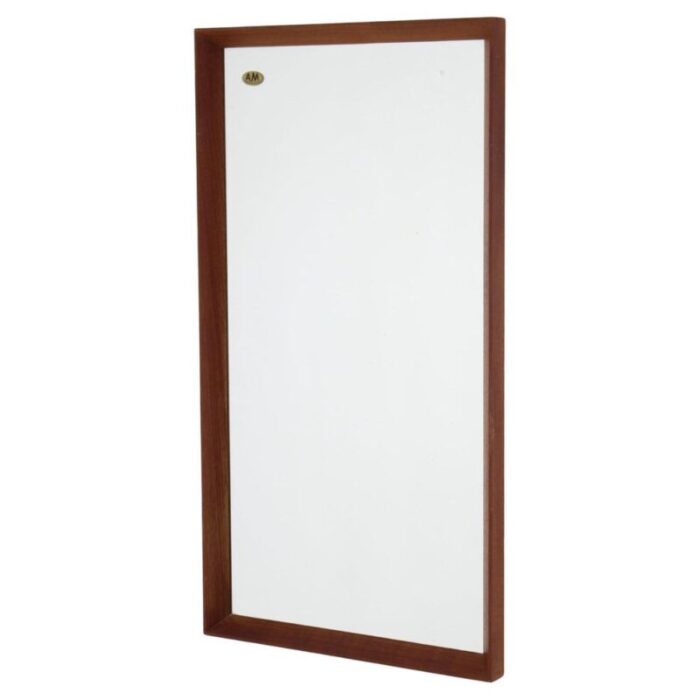 danish teak wall mirror 1970s 1