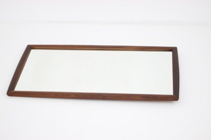 danish teak wall mirror 1970s 2 1