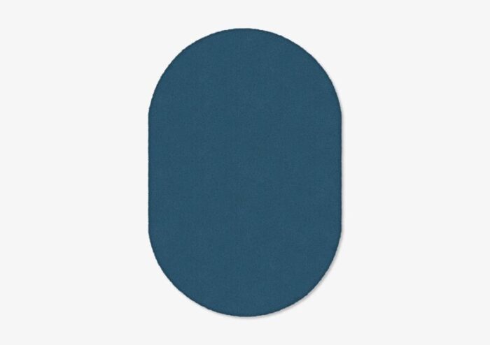 dark blue oval plain rug from marqqa 1