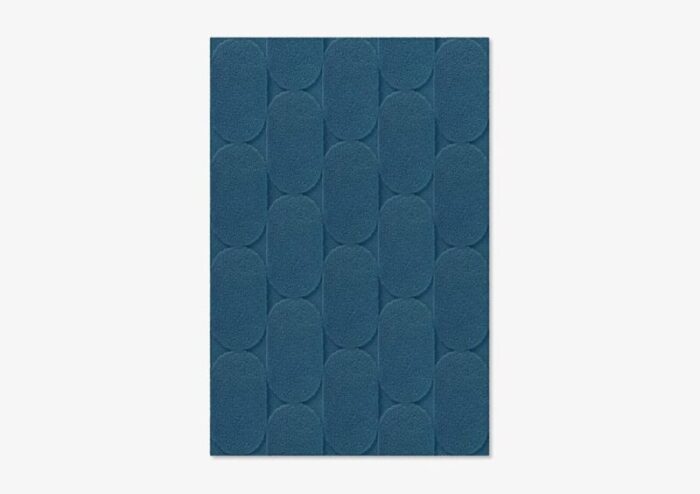 dark blue oval textured rug from marqqa 1