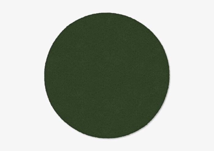 dark green circle plain rug from marqqa 1