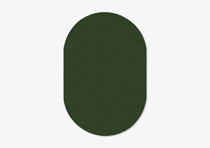 dark green oval plain rug from marqqa 1