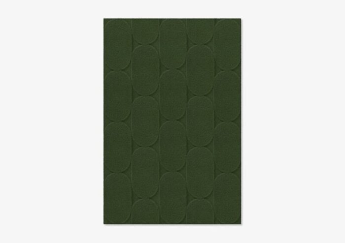 dark green oval textured rug from marqqa 1