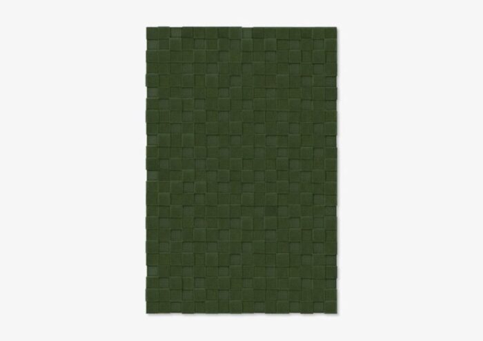 dark green square textured rug from marqqa 1