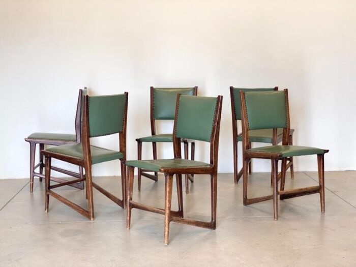 dining chairs in the style of gio ponti 1950s set of 6 1104