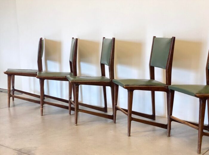 dining chairs in the style of gio ponti 1950s set of 6 9827