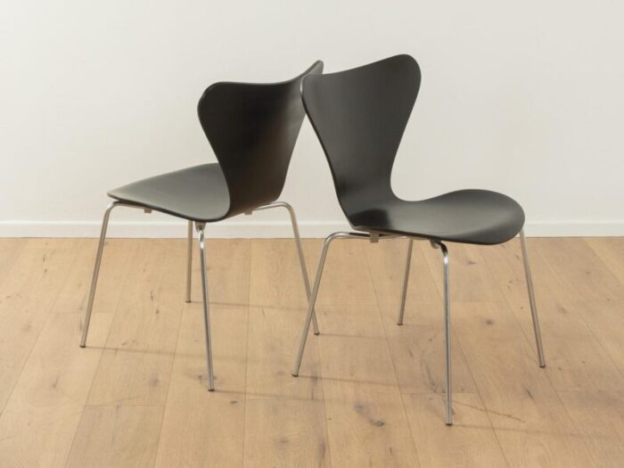 dining chairs model 3107 by arne jacobsen for fritz hansen 1950s set of 2 1011