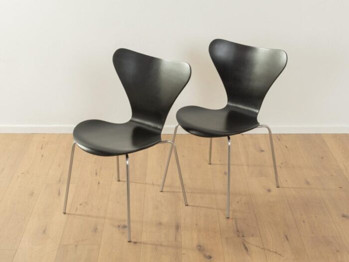 dining chairs model 3107 by arne jacobsen for fritz hansen 1950s set of 2 7665