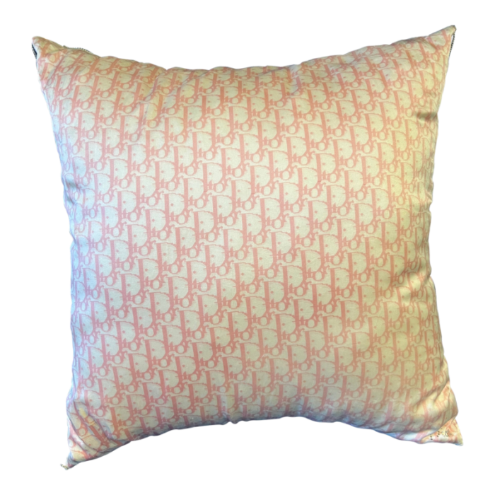 dior fabric covered throw pillow in pink 0037