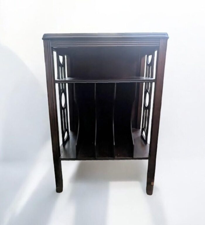 early 20th century art deco vinyl record stand side table 4743