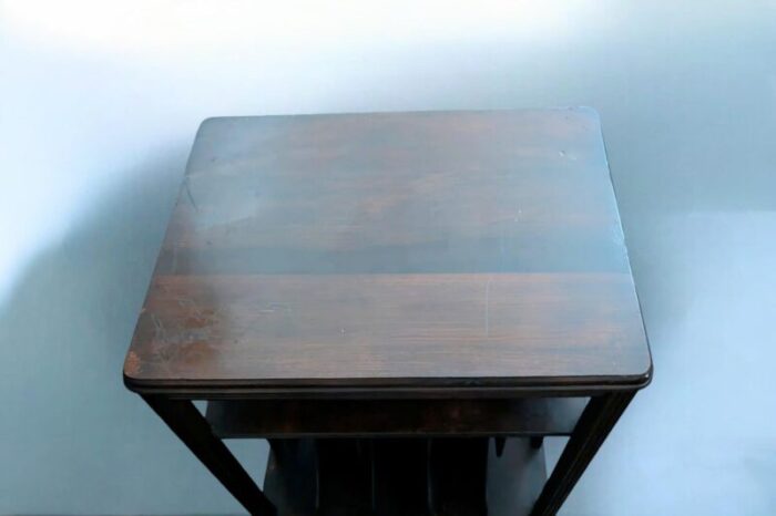 early 20th century art deco vinyl record stand side table 6506