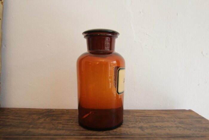 early 20th century german apothecary glass jar 1920s 6987