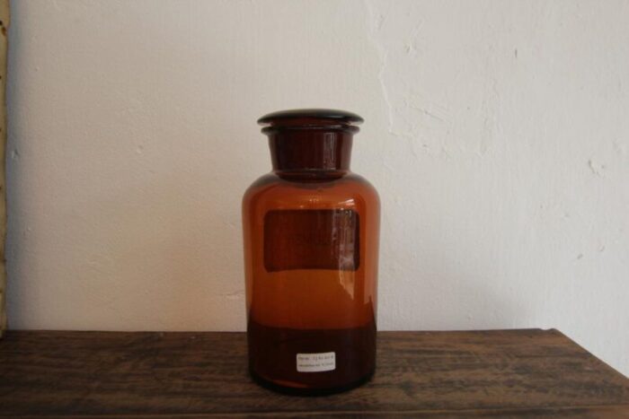 early 20th century german apothecary glass jar 1920s 7642