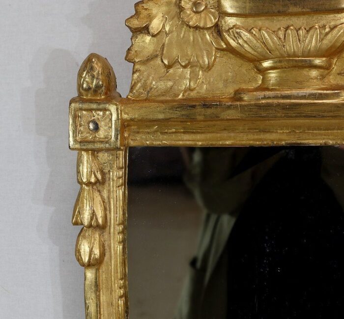 early 20th century golden wood mirror in the style of louis xvi 15